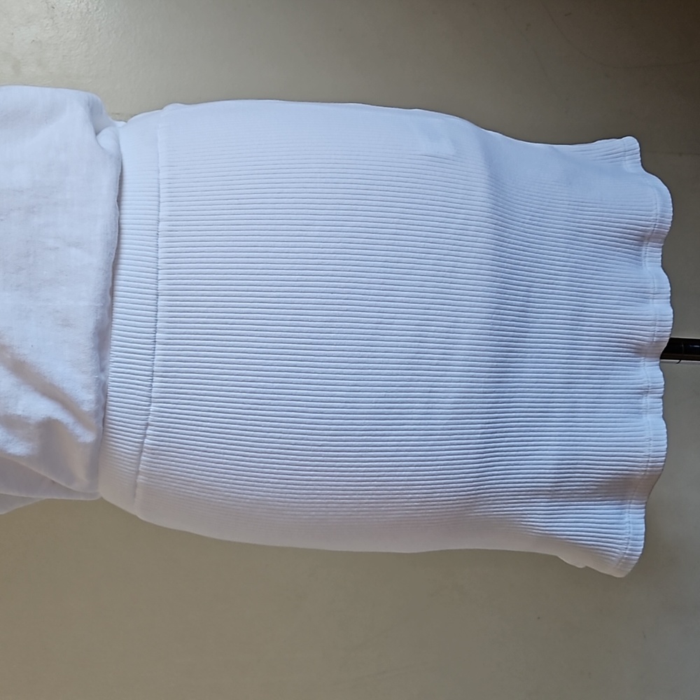 Splendid white knit cotton short seleeves blouson mini dress size medium - Picture 6 of 16